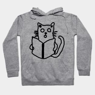 Cat reading book Hoodie